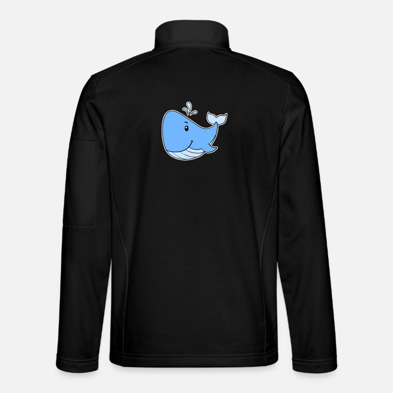 Ozean Wal - Unisex Softshelljacke - Schwarz