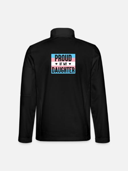 LGBT Pride Month - Stolz auf meine Trans-Tochter - Unisex Softshelljacke - Schwarz