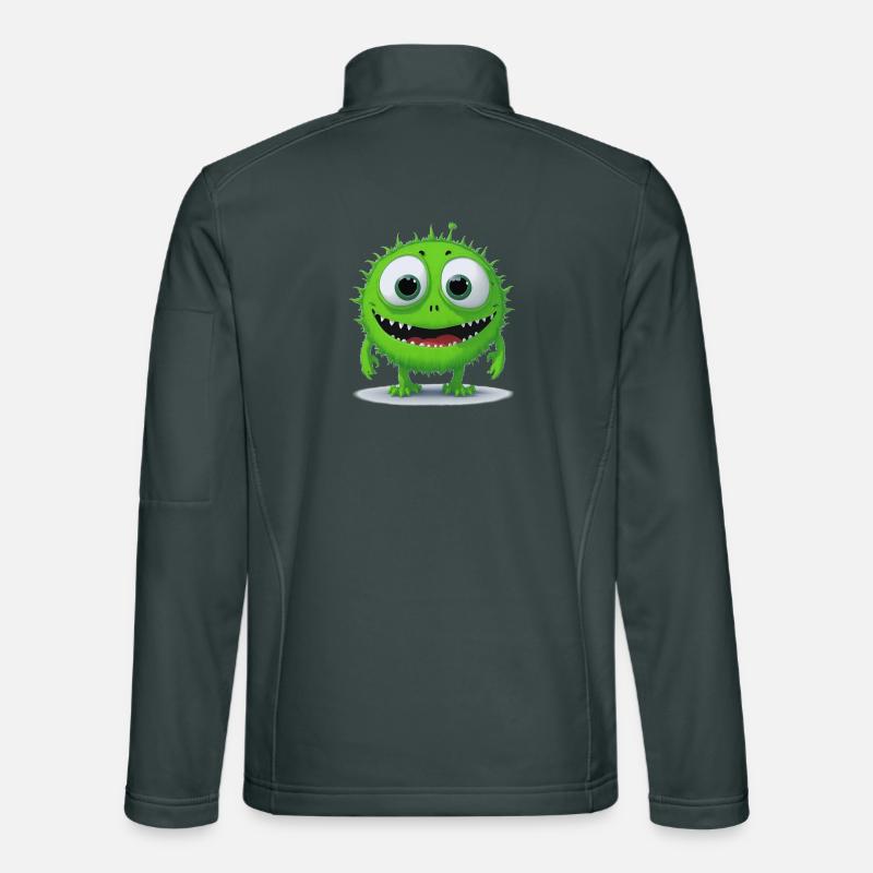 Petit monstre vert Veste en tissu softshell Unisexe
