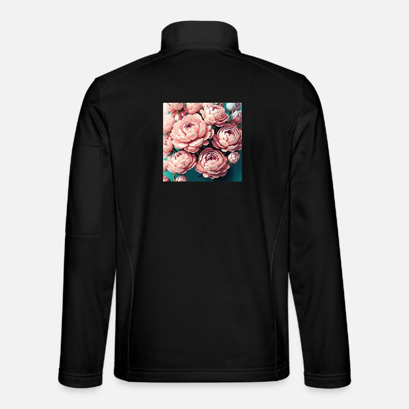 Flowers - Unisex Softshell Jacket - black
