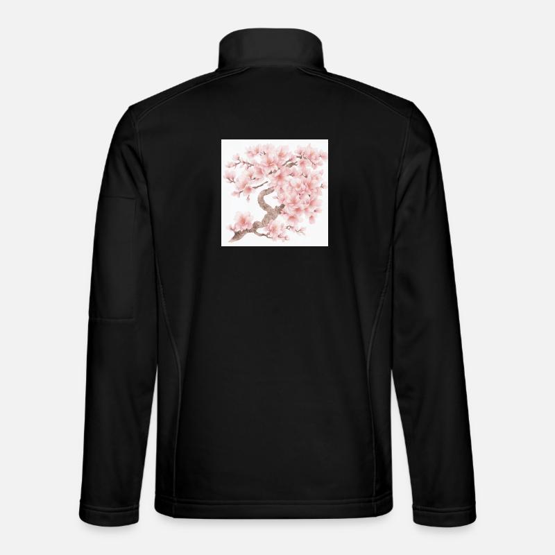 Japanischer Kirschbaum Blüten - Unisex Softshelljacke - Schwarz