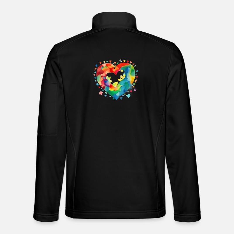 Herz - Unisex Softshelljacke - Schwarz