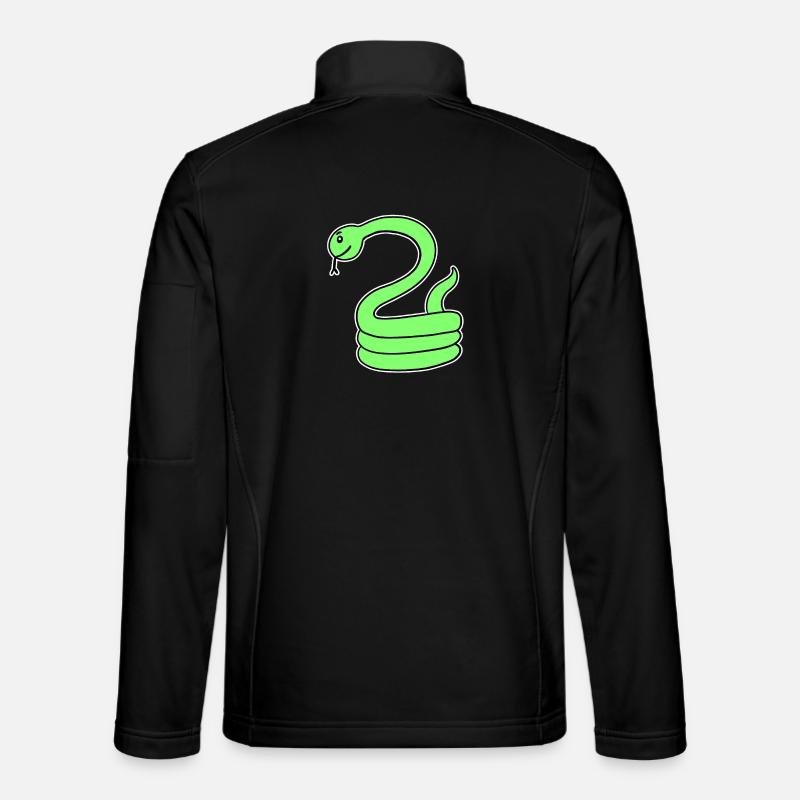 Serpent - Serpent vert - Veste en tissu softshell Unisexe - noir