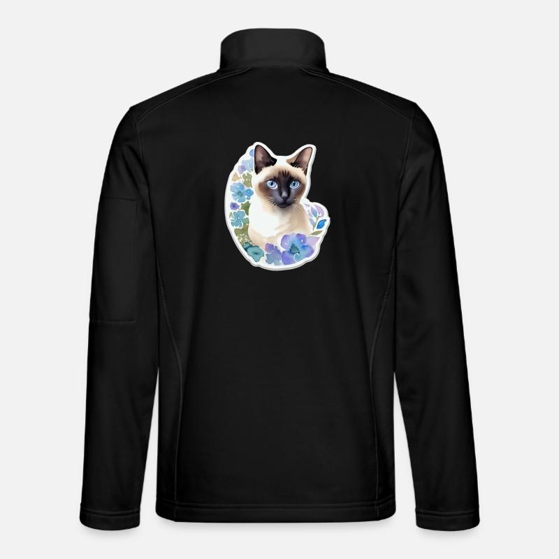Siamese cat - Unisex Softshell Jacket - black