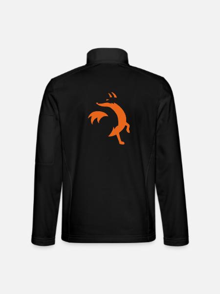 Sketch of the fox - Unisex Softshell Jacket - black