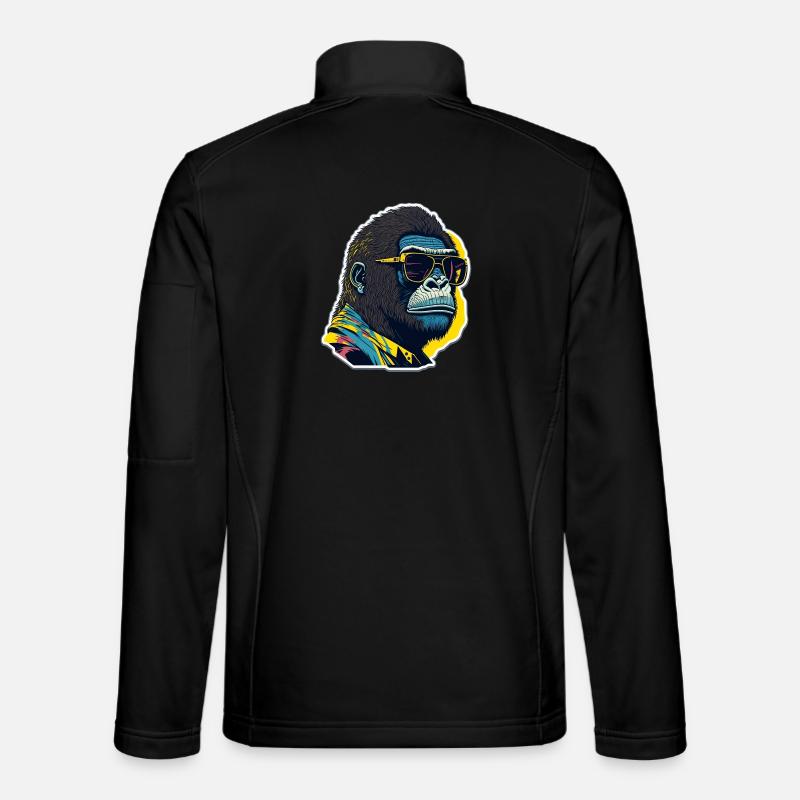 Gorilla with sunglasses - Unisex Softshell Jacket - black