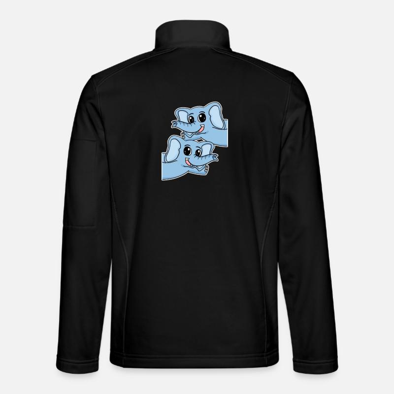 Elefant Elefanten - Unisex Softshelljacke - Schwarz