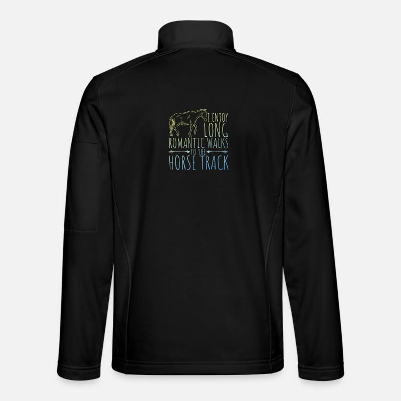 Pferderennen - Unisex Softshelljacke - Schwarz