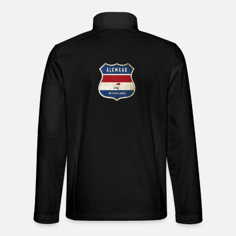 Alkmaar Pays-Bas Drapeaux Armoiries Veste en tissu softshell Unisexe
