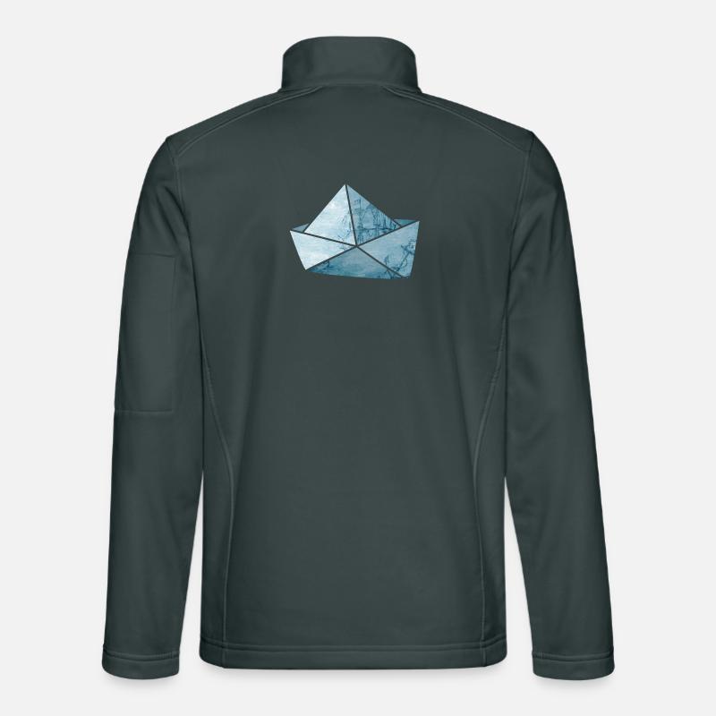 Papierboot Anker See Meer Schiff Urlaub Boot Unisex Softshelljacke