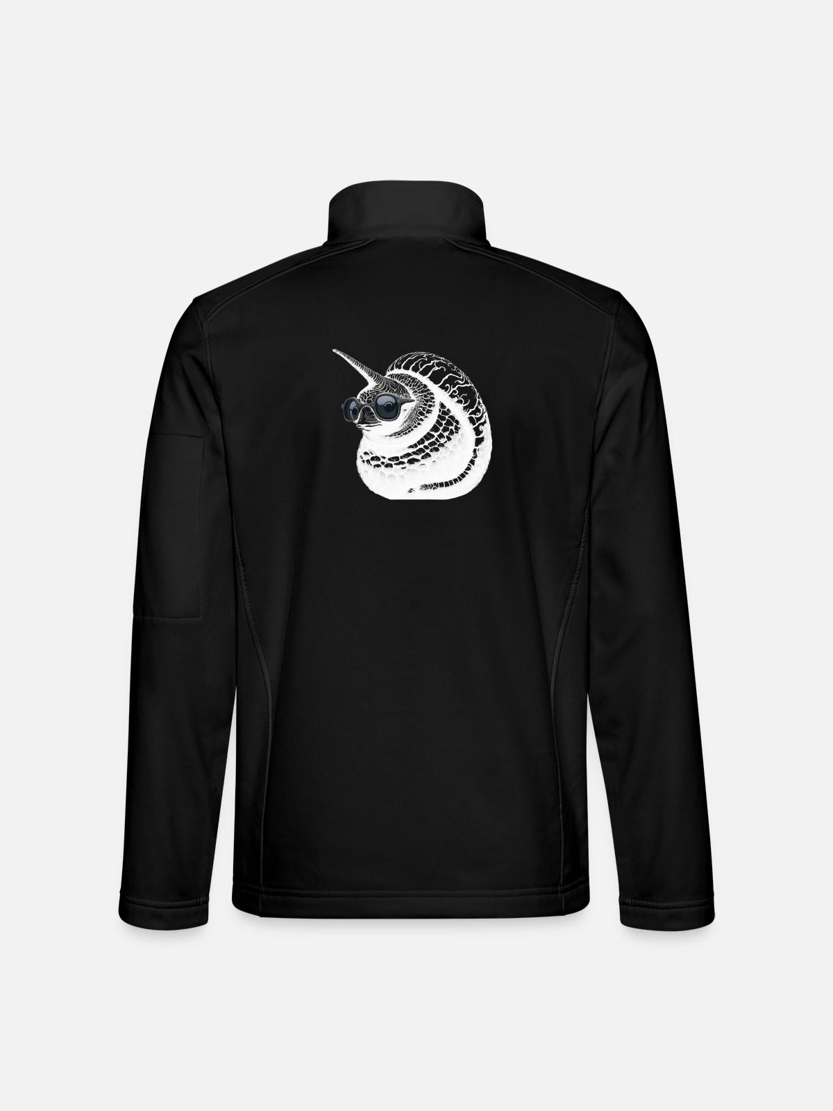 Coole EinhornSchnecke - Unisex Softshelljacke - Schwarz - Hinten