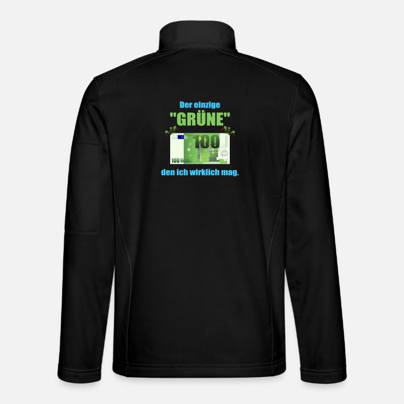 Den Grüne mag ich ! - Unisex Softshelljacke - Schwarz