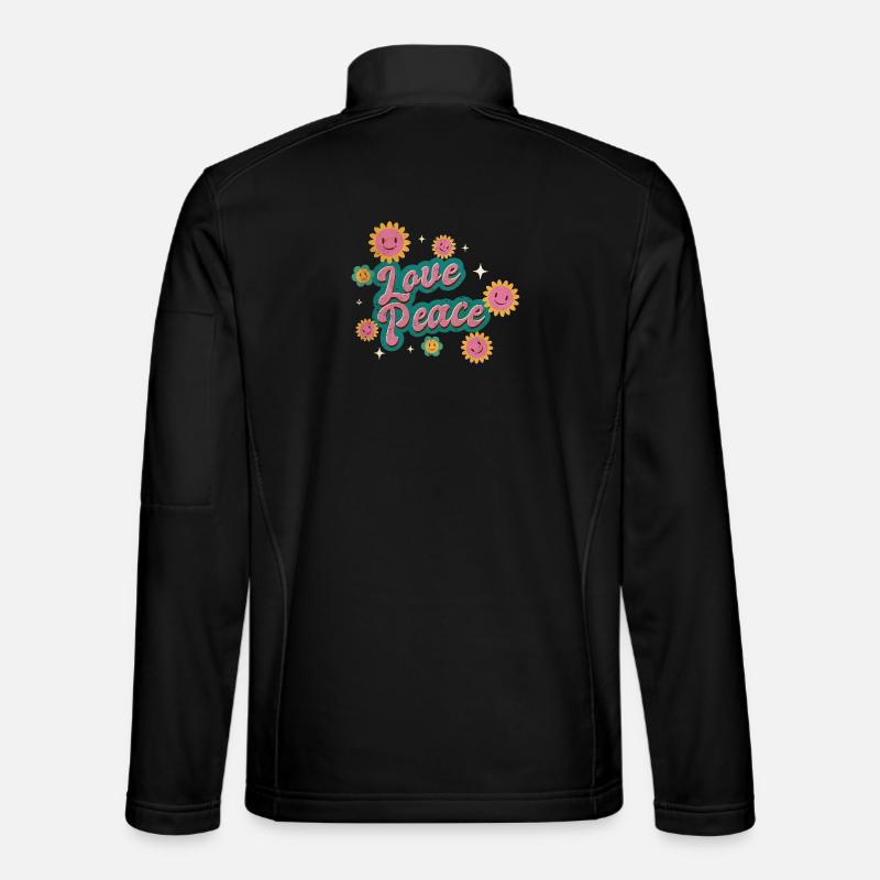 Love peace - Unisex Softshell Jacket - black