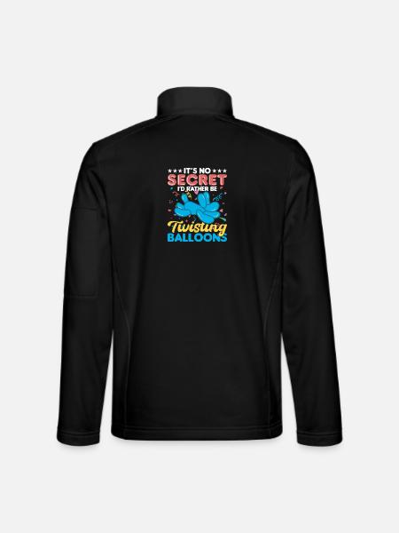 Balloon Twisting Design - Unisex Softshell Jacket - black