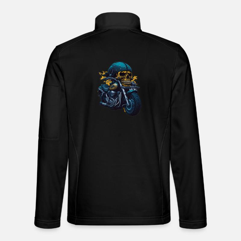 Biker Skull - Unisex Softshelljacke - Schwarz