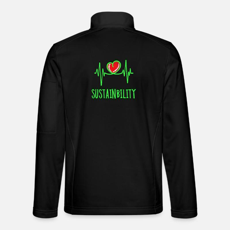 Umwelt Nachhaltigkeit Statement Umweltschutz Erde - Unisex Softshelljacke - Schwarz
