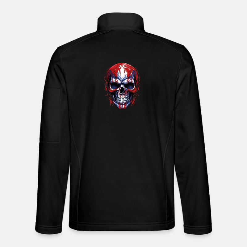 Flaggen Skull Grafik - Unisex Softshelljacke - Schwarz