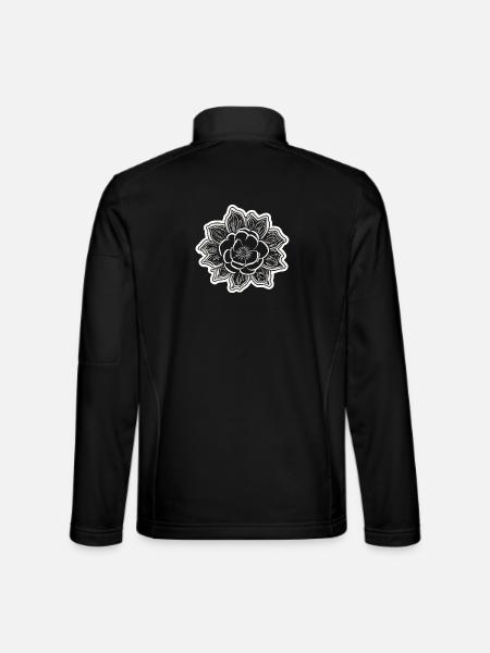 Die Schönheit und der Charme einer einfarbigen Blume - Unisex Softshelljacke - Schwarz - Hinten