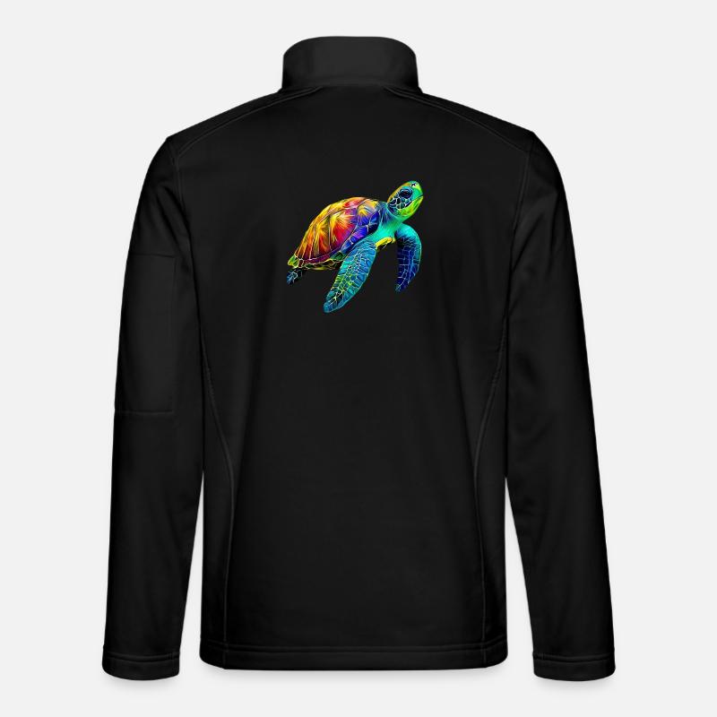 Meeresschildkröte - Unisex Softshelljacke - Schwarz