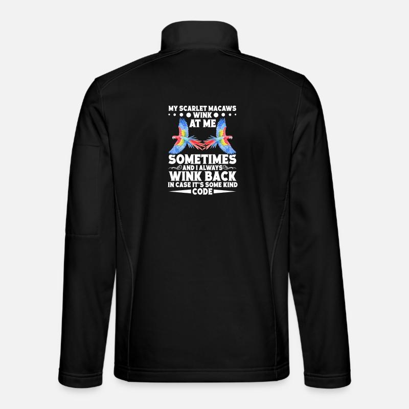 Mes aras écarlates me font parfois un clin d'œil Veste en tissu softshell Unisexe