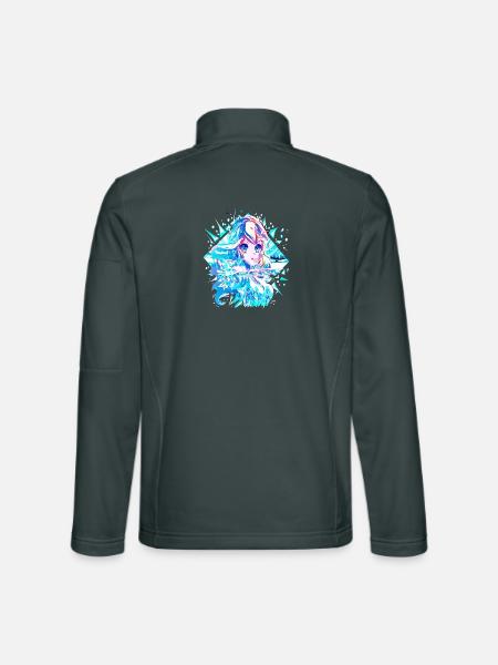 Anime Reine des neiges Princesse des glaces - Veste en tissu softshell Unisexe - gris foncé - Dos