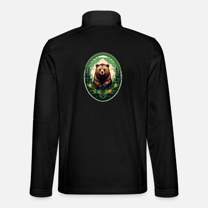 Ours brun Veste en tissu softshell Unisexe