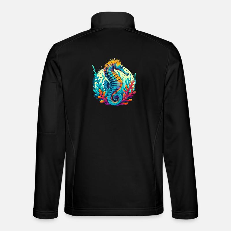 Seepferdchen - Unisex Softshelljacke - Schwarz