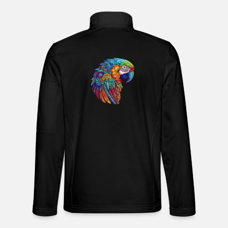 Papageien-Ara Unisex Softshelljacke