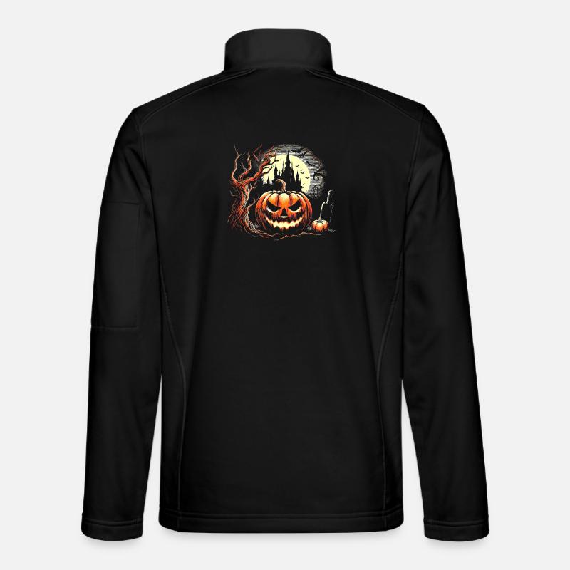 Halloween Pumpkin - Unisex Softshell Jacket - black