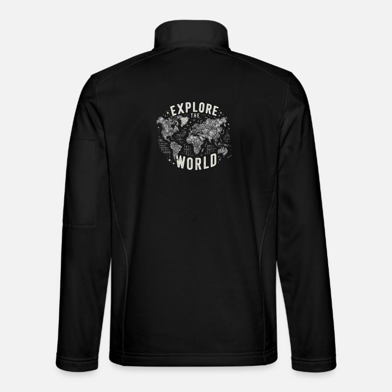 Explore the World - Unisex Softshell Jacket - black