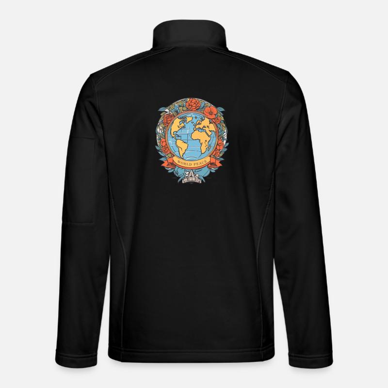 World Peace on Earth - Unisex Softshell Jacket - black