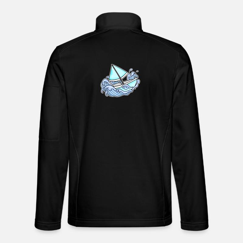 Sailing Sailboat Boat - Unisex Softshell Jacket - black