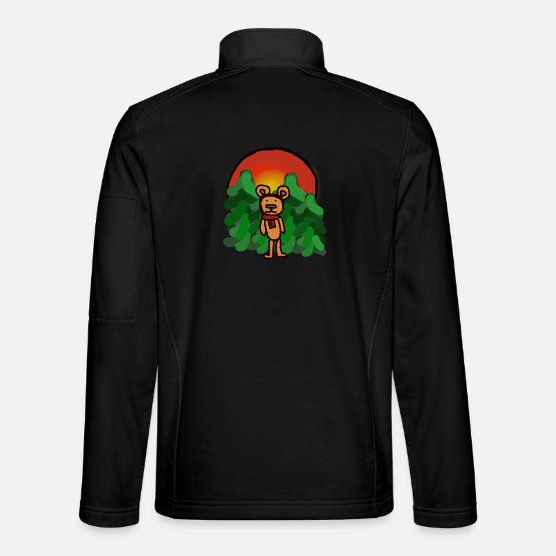 Waldbewohner Märchen Bär alleine Einsamkeit Wald Unisex Softshelljacke