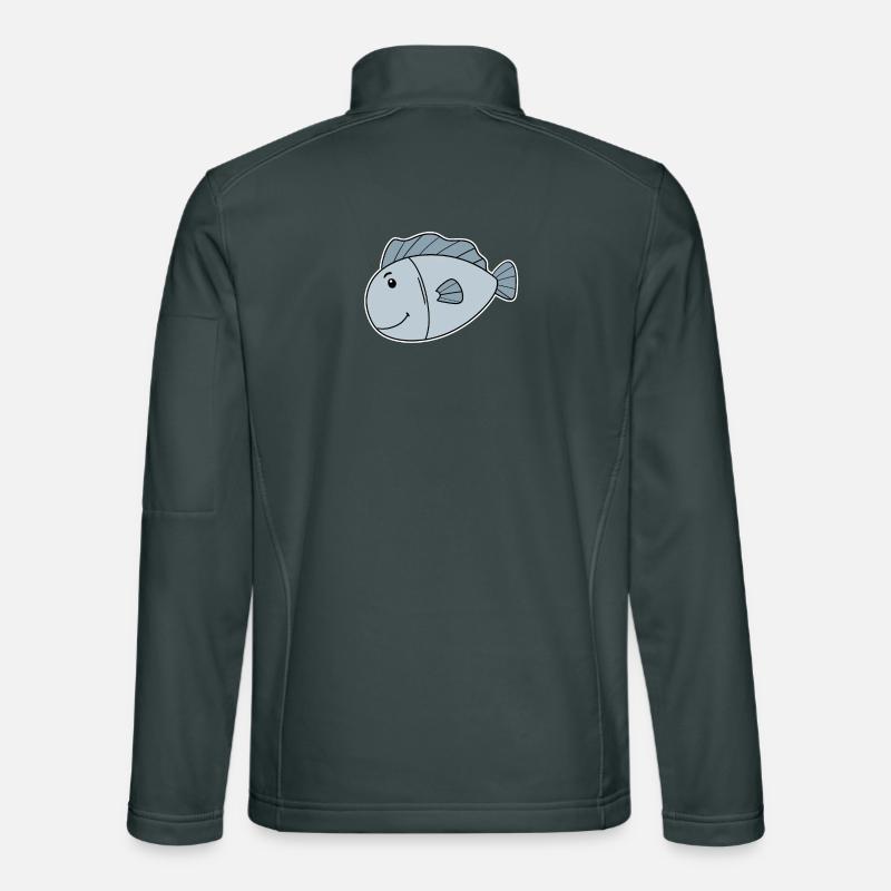 Fish Ocean Fish Motif Unisex Softshell Jacket