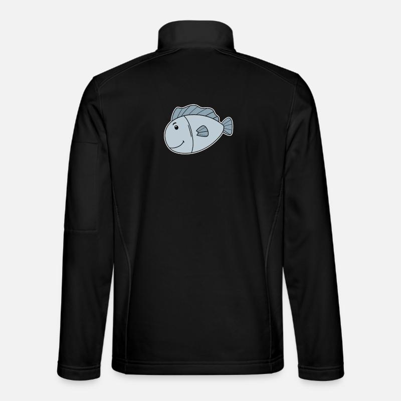 Fish Ocean Fish Motif - Unisex Softshell Jacket - black