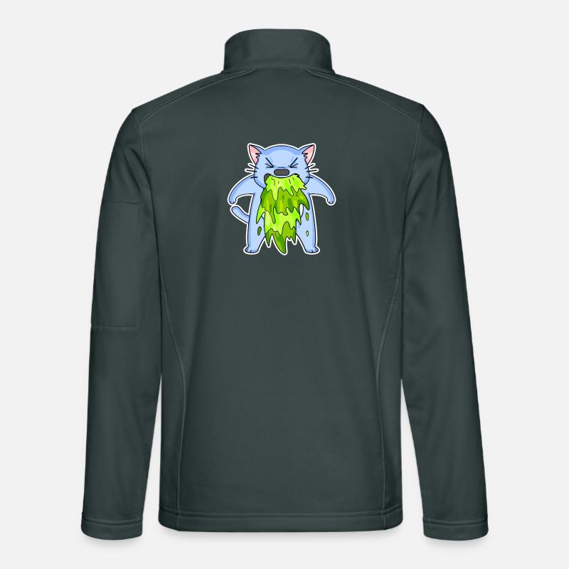 Cat puking puke Unisex Softshell Jacket