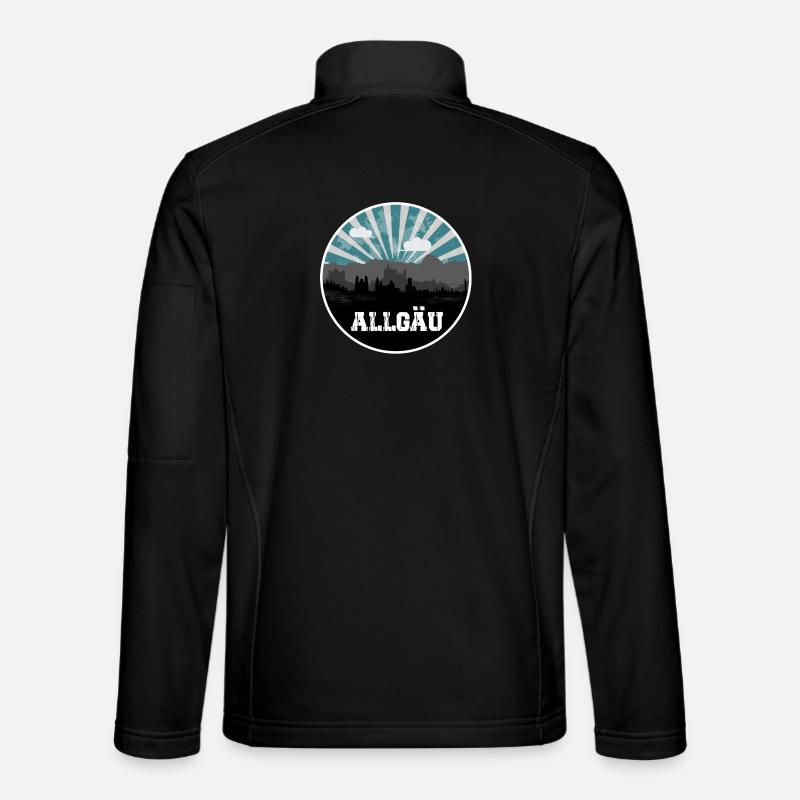 Allgäu Blue Hour Skyline - Unisex Softshell Jacket - black