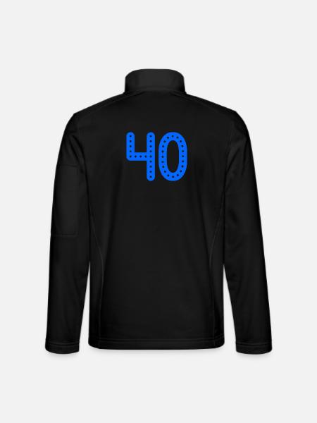 ANNIVERSARY. HAPPY BIRTHDAY. HAPPY BIRTHDAY. - Unisex Softshell Jacket - black - Back