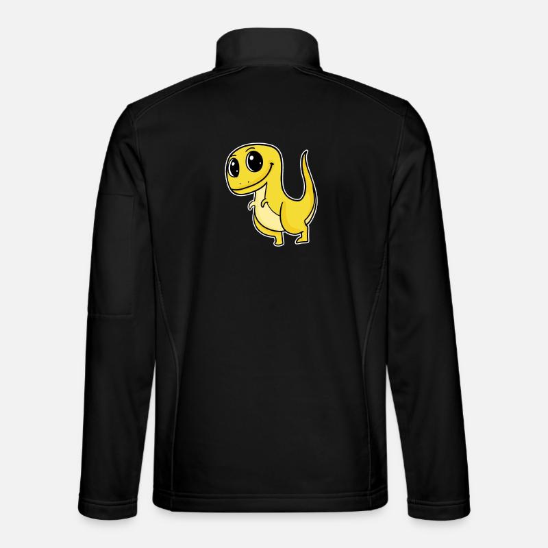Dinosaur Motif - Unisex Softshell Jacket - black