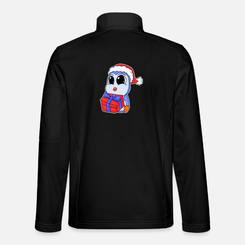 Baby Penguin Christmas - Unisex Softshell Jacket - black