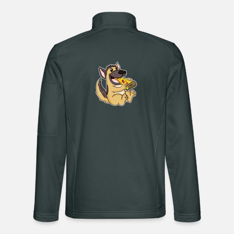Deutscher Schäferhund Hund Pizza Unisex Softshelljacke