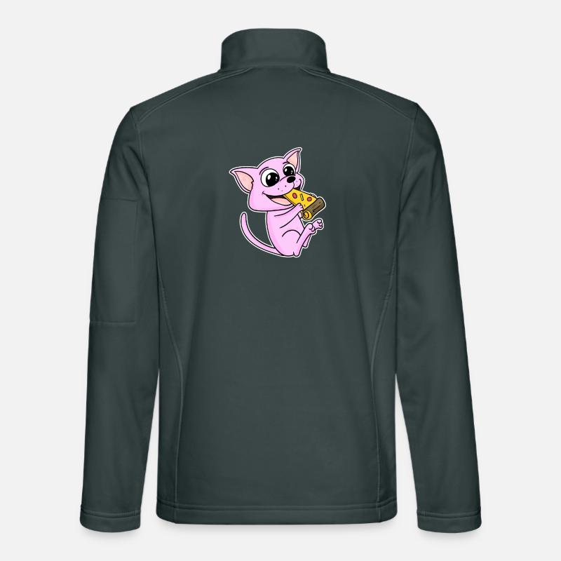 Pizza au chat Sphynx Veste en tissu softshell Unisexe