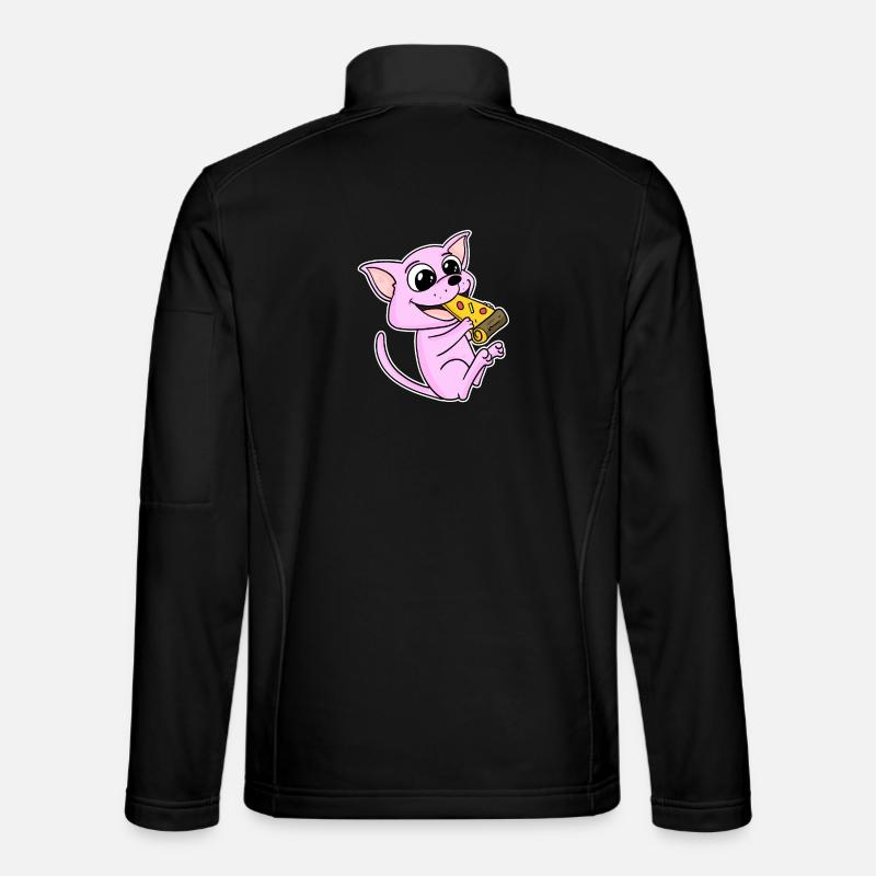 Sphynx Katze Pizza - Unisex Softshelljacke - Schwarz