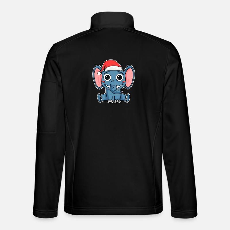 Elephant Christmas - Unisex Softshell Jacket - black