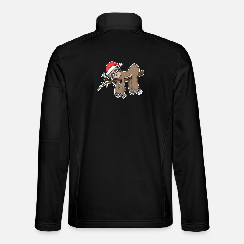 Sloth Christmas - Unisex Softshell Jacket - black
