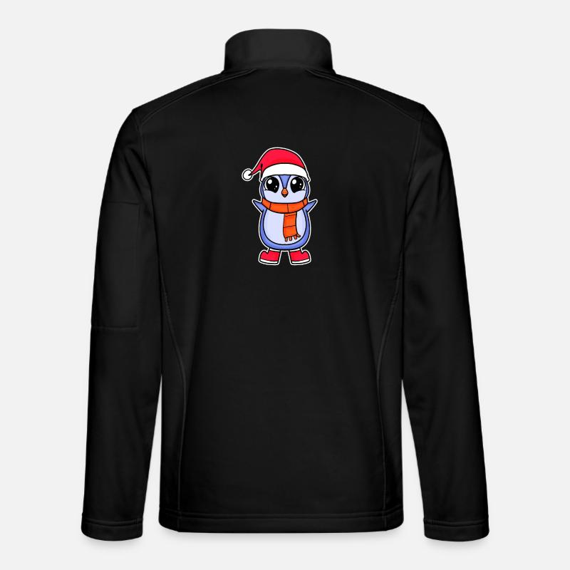 Pinguin Weihnachten - Unisex Softshelljacke - Schwarz