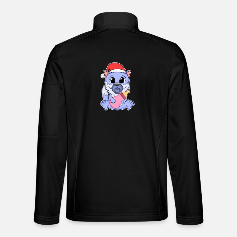 Wolf Baby Christmas - Unisex Softshell Jacket - black