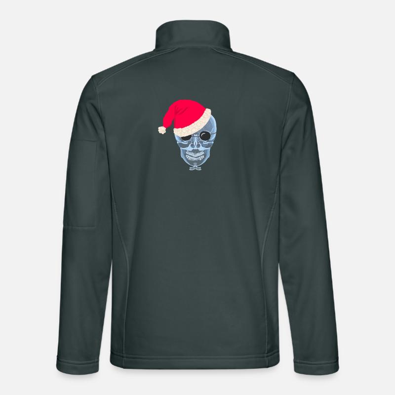 X-ray skull Santa hat, drawing Unisex Softshell Jacket