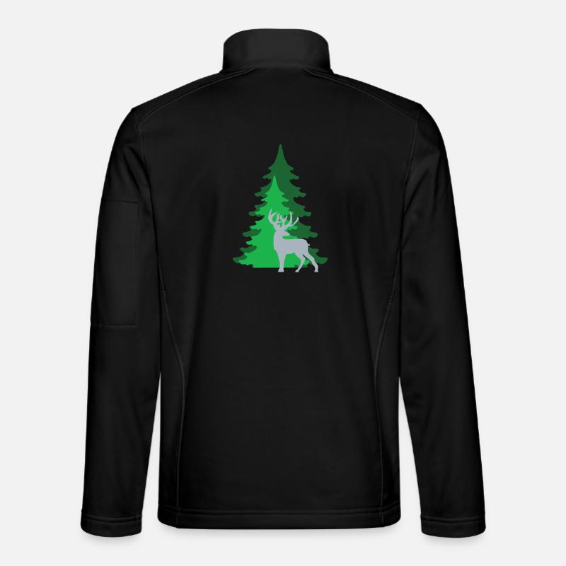 DEER IN THE FOREST - Unisex Softshell Jacket - black