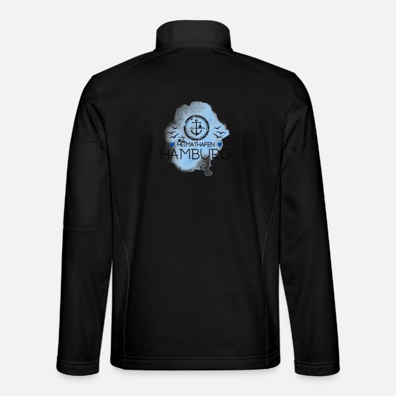 Hamburg Heimathafen- Ankermotiv - Unisex Softshelljacke - Schwarz